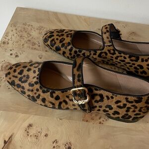 Sam Edelman Size 7 Leopard Maryjane Ballet Flat